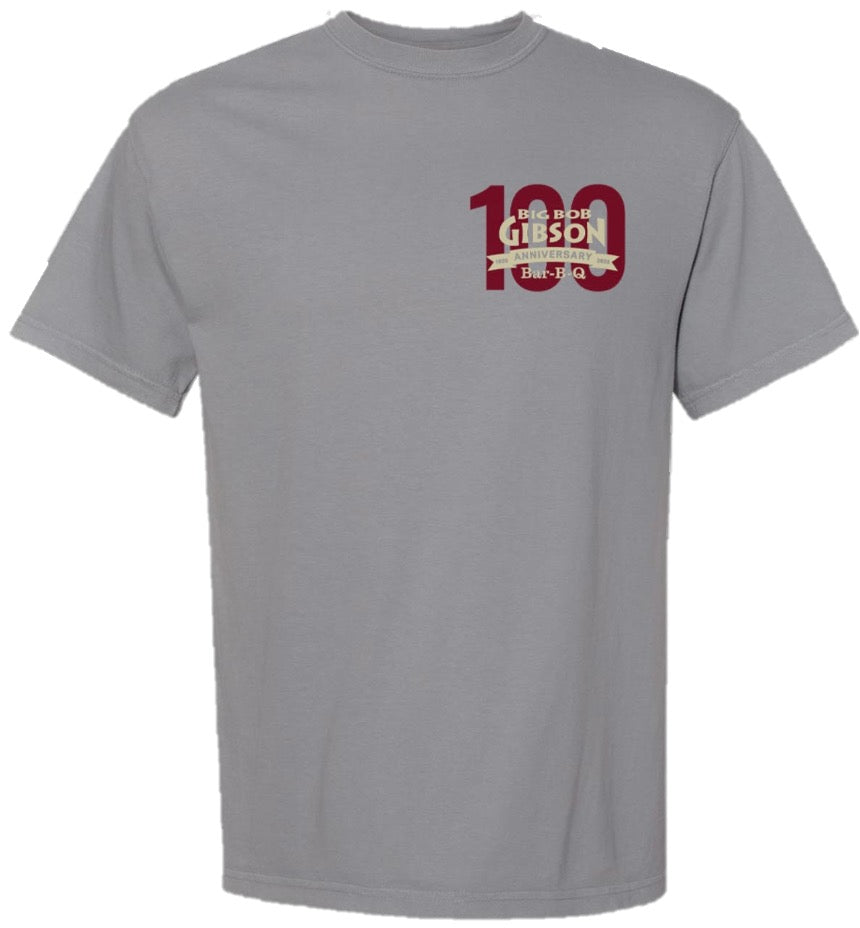 100th Year Anniversary Big Bob Gibson T-Shirt Granite