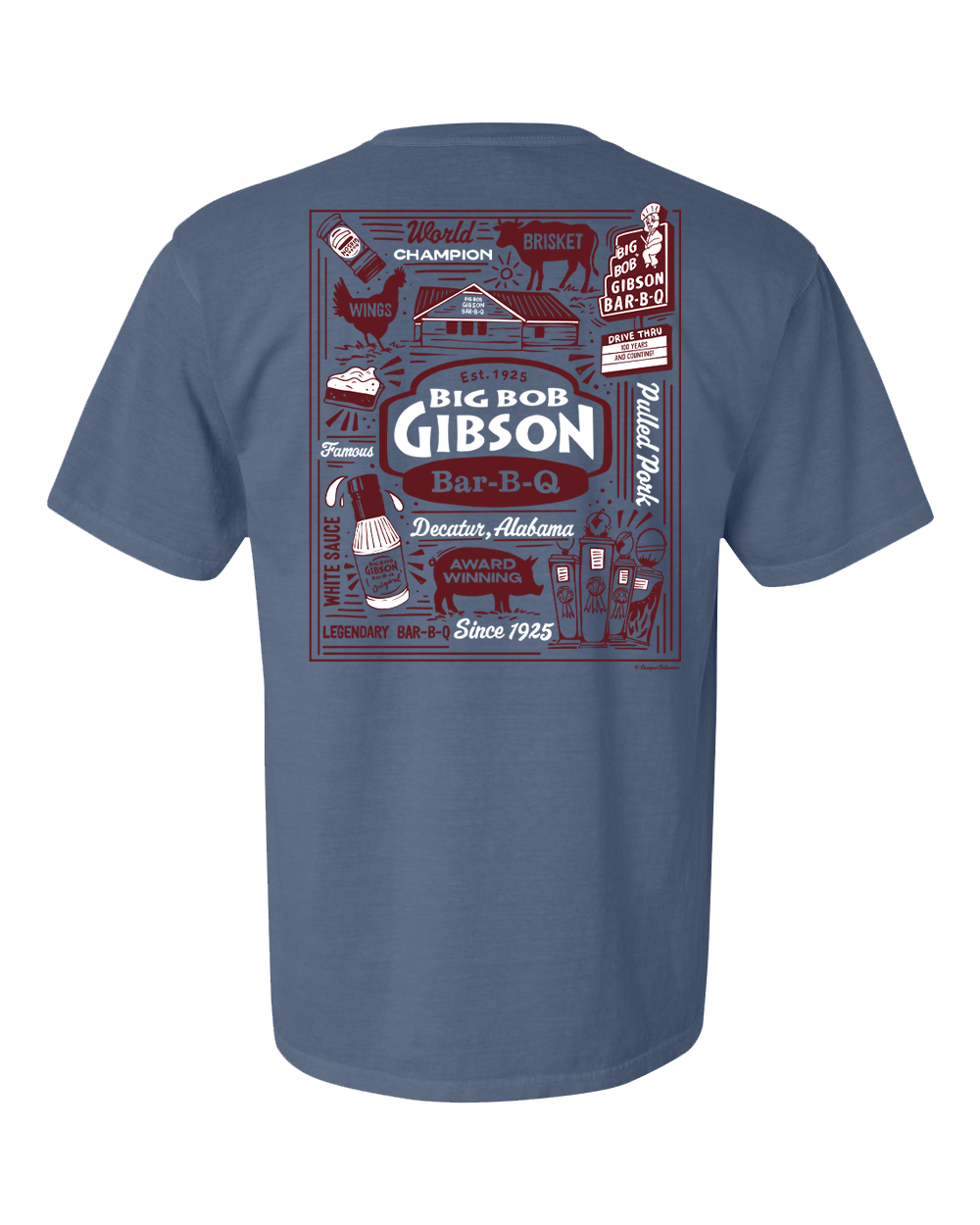 Collage Shirt - Blue Jean