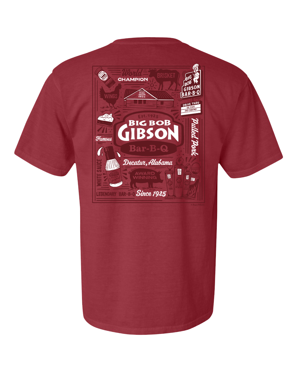 Collage Shirt - Crimson